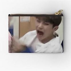 Seventeen Woozi Screaming Meme Zipper