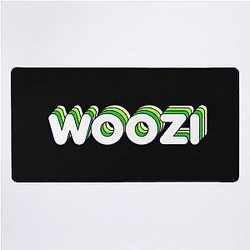 Green Layer Woozi Name Label Desk Mat (Black)