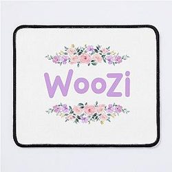 Purple Flower Mouse Pad Woozi Label