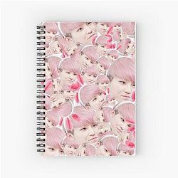 Woozi Face Collage Seventeen Spiral Notebook