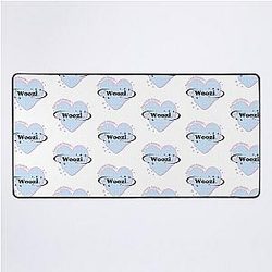 SEVENTEEN's Woozi Scrapbook K-Pop Design Blue Carat Desk Mat