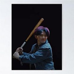 HOME RUN Woozi with a bat Poster