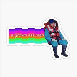 Woozi Seventeen Grown Man Sticker