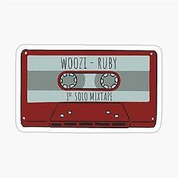 Woozi Ruby Cassette Sticker