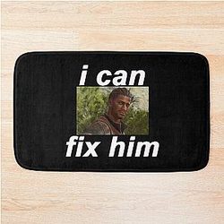 FOR DARK BACKGROUND Wyll I can fix him Bath Mat