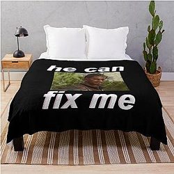 FOR DARK BACKGROUND Wyll He can fix Throw Blanket
