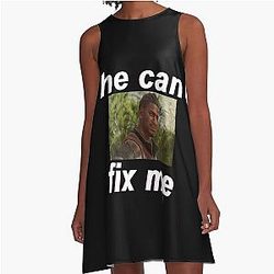 FOR DARK BACKGROUND Wyll "He can fix me" A-Line Dress