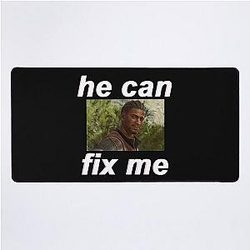 FOR DARK BACKGROUND Wyll He can fix me Desk Mat
