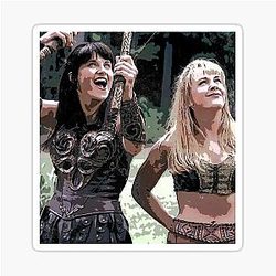 Xena and Gabrielle Art Sticker