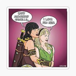 25th Anniversary for Xena and Gabrielle's love Sticker
