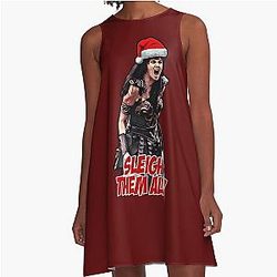 Xena Sleigh Them All A-Line Dress