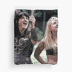 Xena and Gabrielle Art Duvet Cover