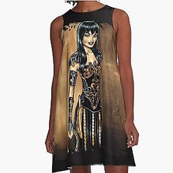 Evil Xena A-Line Dress