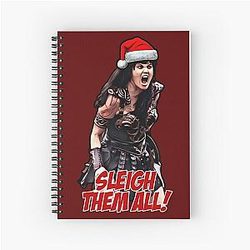 Xena Sleigh Them Christmas Spiral Notebook
