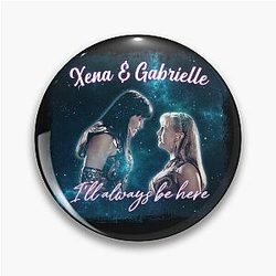 Xena and Gabrielle I'll Always Be Here Vintage Look Pin