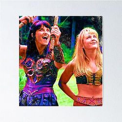 Xena and Gabrielle Art Poster