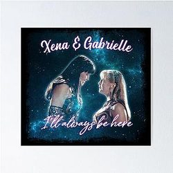 Xena & Gabrielle I'll Always Be Here Vintage Poster