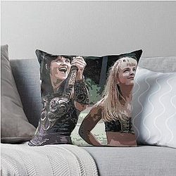 Xena and Gabrielle Art Throw Pillow