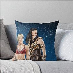 Xena and Gabrielle Throw Pillow