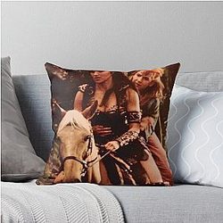 Xena and Gabrielle vintage art throw pillow