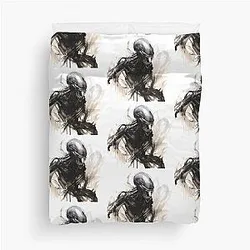Spooky Xenomorph Halloween Art Duvet Cover