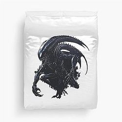 Alien Horror Art - Sci-Fi Alien Illustration Duvet Cover