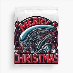 Christmas Xenomorph Duvet Cover