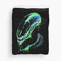Colorful Xenomorph Duvet Cover
