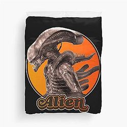 Retro Alien Xenomorph Duvet Cover