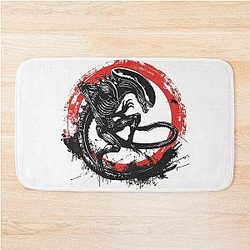 Dynamic Xenomorph Horror Art Sci-Fi Alien Illustration Bath Mat