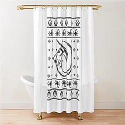 Xeno Aliens Xenomorph Christmas Shower Curtain