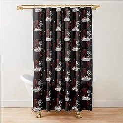 Alien on spaceship Shower Curtain