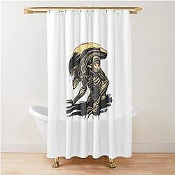 Creeping Xenomorph Horror Art Sci-Fi Alien Shower Curtain