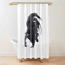 Alien Horror Art - Sci-Fi Alien Illustration Shower Curtain