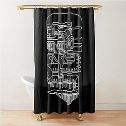 Aztec Xenomorph Shower Curtain