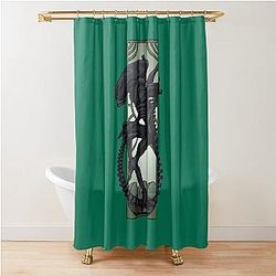 Art Nouveau Xenomorph Shower Curtain