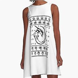 Xeno Aliens Xenomorph Christmas A-Line Dress