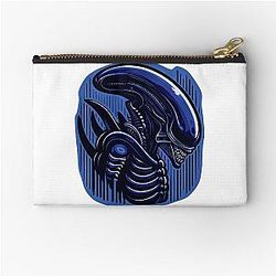 Space Alien Xenomorph Fanart Zipper Pouch