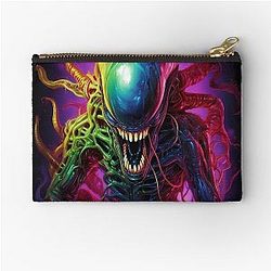 Multi Tentacled Alien Xenomorph Zipper Pouch