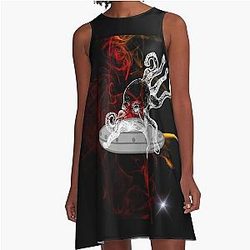 Xenomorph alien on spaceship A-line Dress