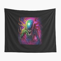 Multi-Tentacled Alien Xenomorph Tapestry