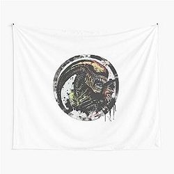Grunge Xenomorph Horror Art - Sci-Fi Alien Illustration