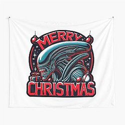 Christmas Xenomorph Tapestry