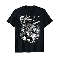 Iconic Xenomorph in the Dark Chest Poster T-Shirt
