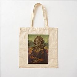 Mona Lisa Alien Xenomorph Cotton Tote Bag