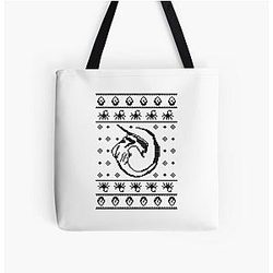 Xeno Aliens Christmas All Over Print Tote Bag