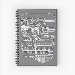 Aztec Xenomorph Spiral Notebook