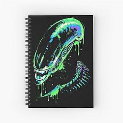 Colorful Xenomorph Spiral Notebook
