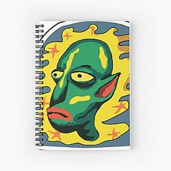 Alien Xenomorph UFO Spiral Notebook