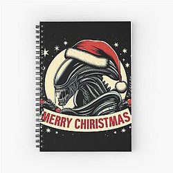 Christmas Alien Spiral Notebook